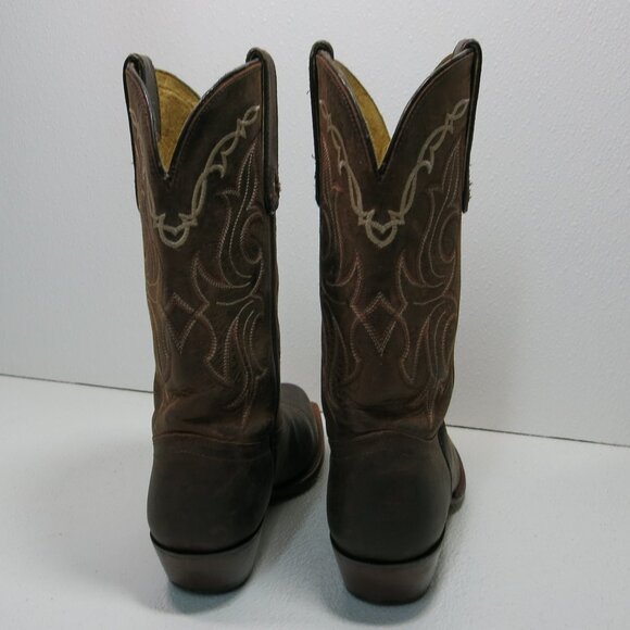 Tony Lama USA Oil Tanned Leather Women's Kicker Cowboy Western Boots Shoes 7 B - Picture 6 of 7